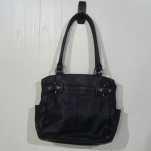 Tignanello Black Leather Shoulder Bag